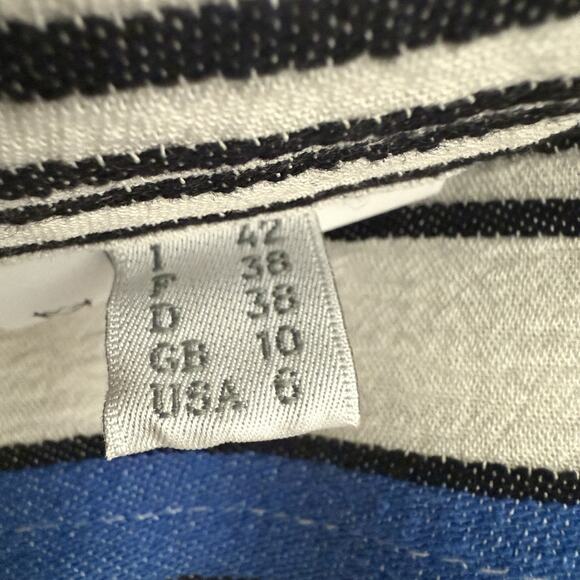 PHILOSOPHY DI LORENZO SERAFINI Crepe Trousers Striped IT42 US 6 - Picture 7 of 15